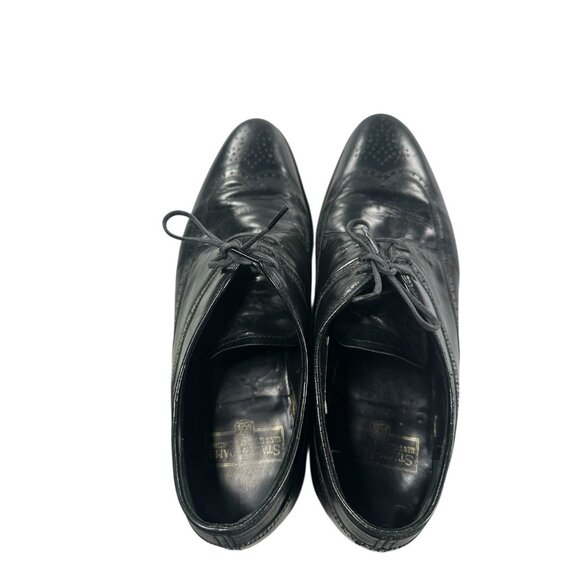 Stacy Adams Vintage Mens Black Size 10D Leather 1980\'s Wingtip Dress Shoes main image 9